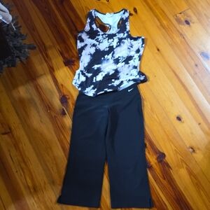 Nike Dri Fit Pants Size Small With Razor Back Shirt